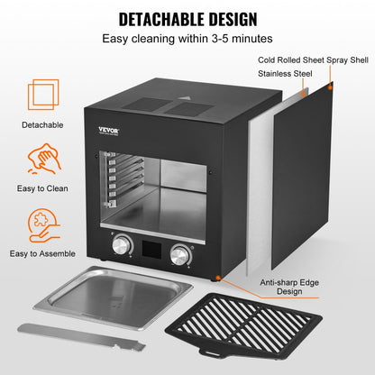 EF04-AB-2-18 - 1450°F Electric Grill with 6-Tier Rack & Easy Cleaning