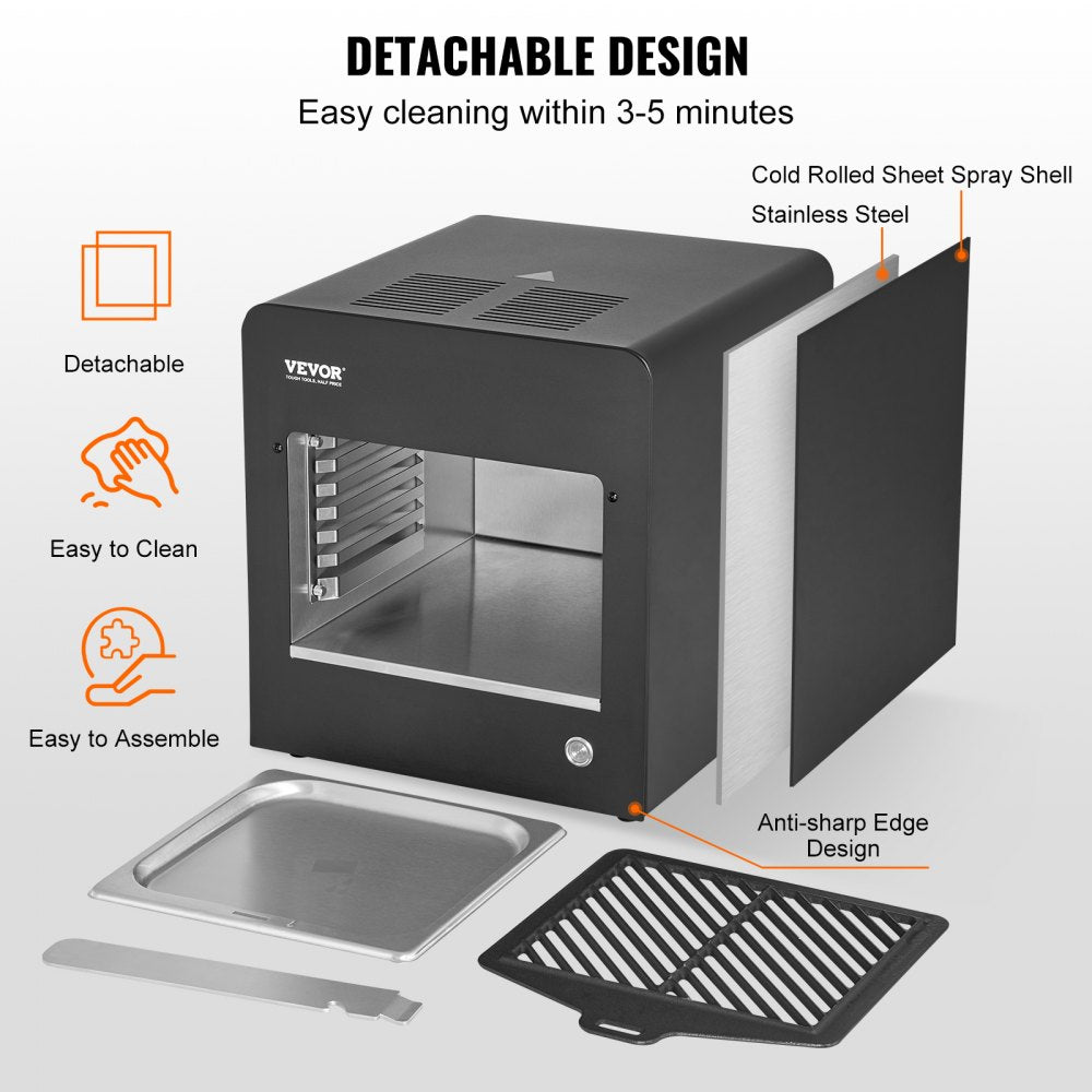 EF06XL-AS-2-18 - 1450°F Electric Steak Grill with 6-Tier Rack