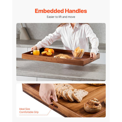 LPK1289-2 - 30"x22" Acacia Wood Noodle Board for Gas & Electric Stoves