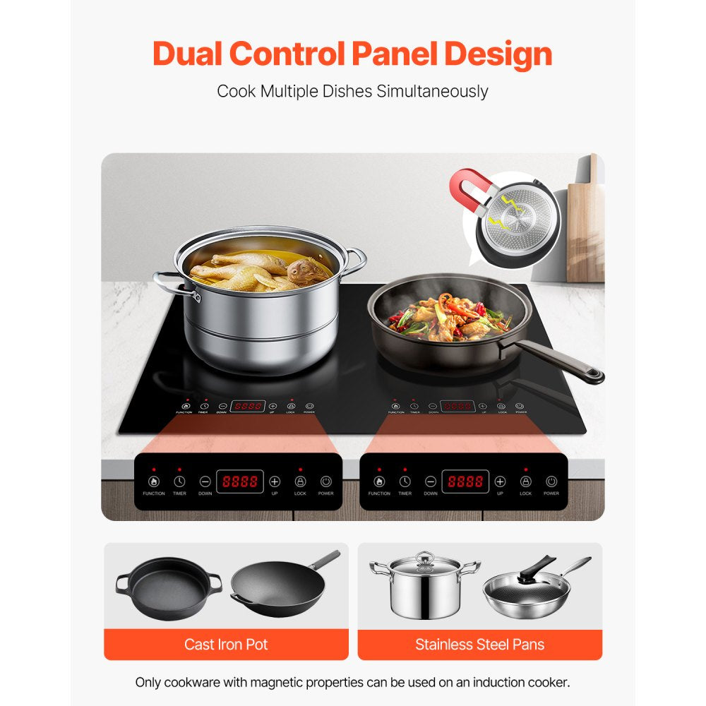LI2H-98 - 24" Induction Cooktop with Dual Burners and Touch Control