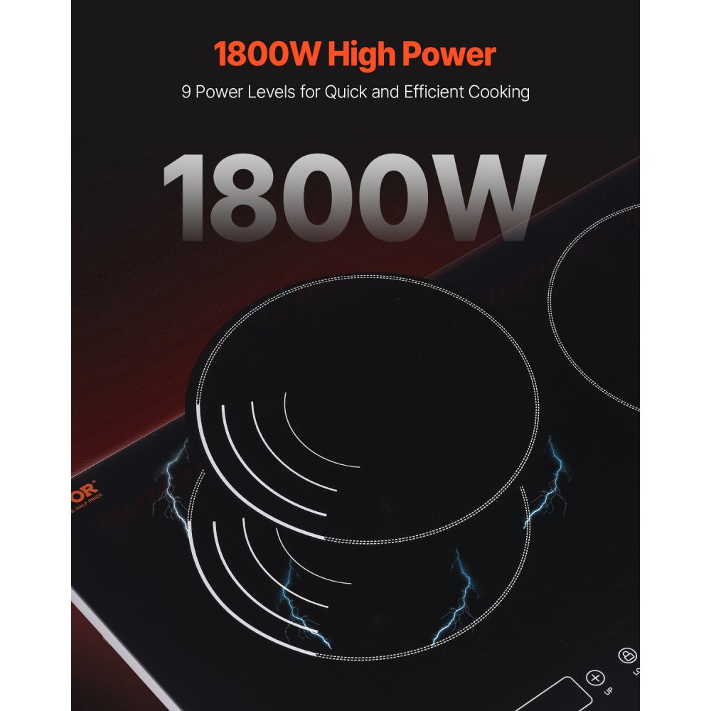 LI2H-98 - 24" Induction Cooktop with Dual Burners and Touch Control