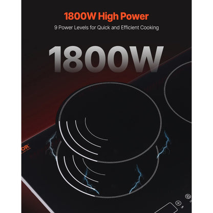 LI2H-98 - 24" Induction Cooktop with Dual Burners and Touch Control