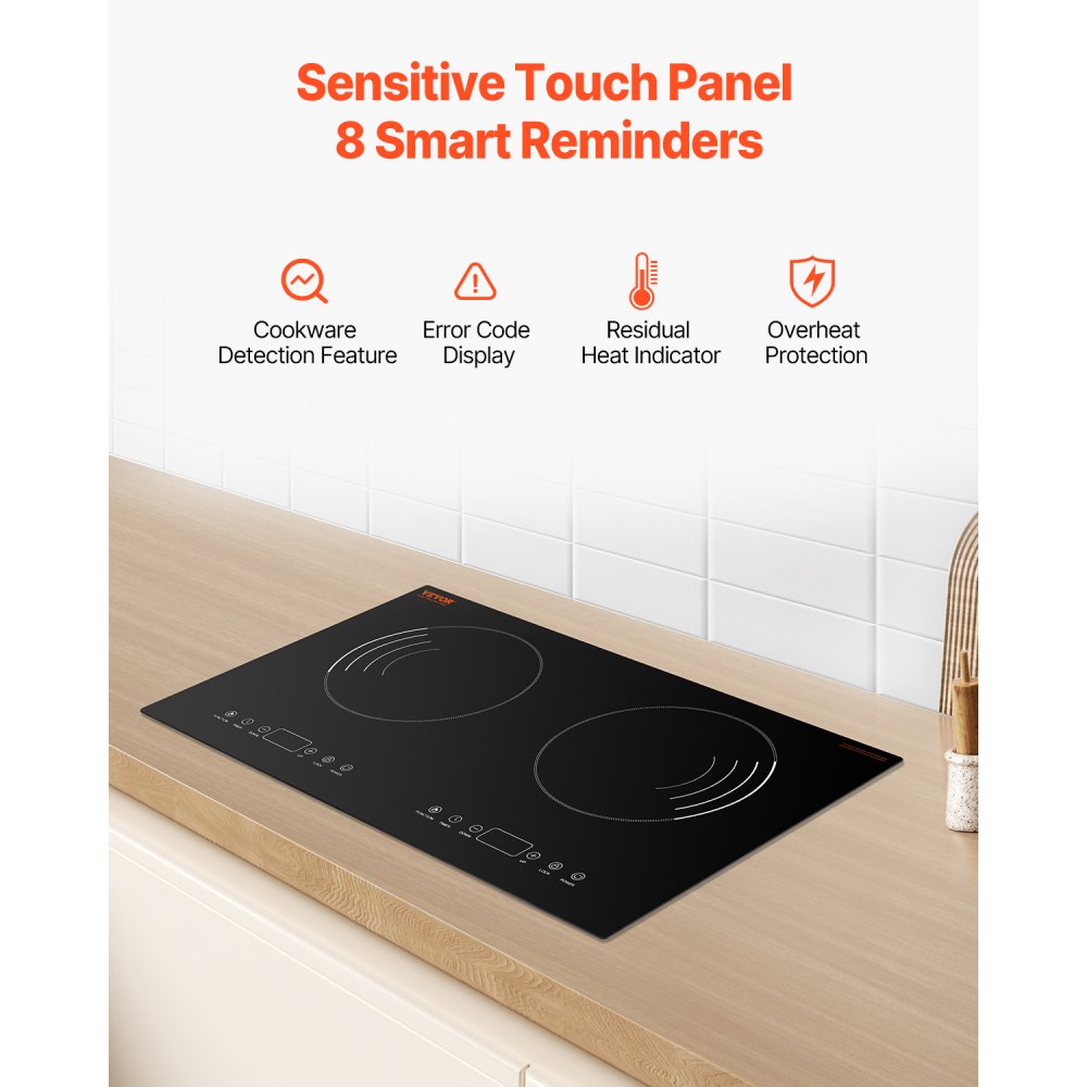 LI2H-98 - 24" Induction Cooktop with Dual Burners and Touch Control