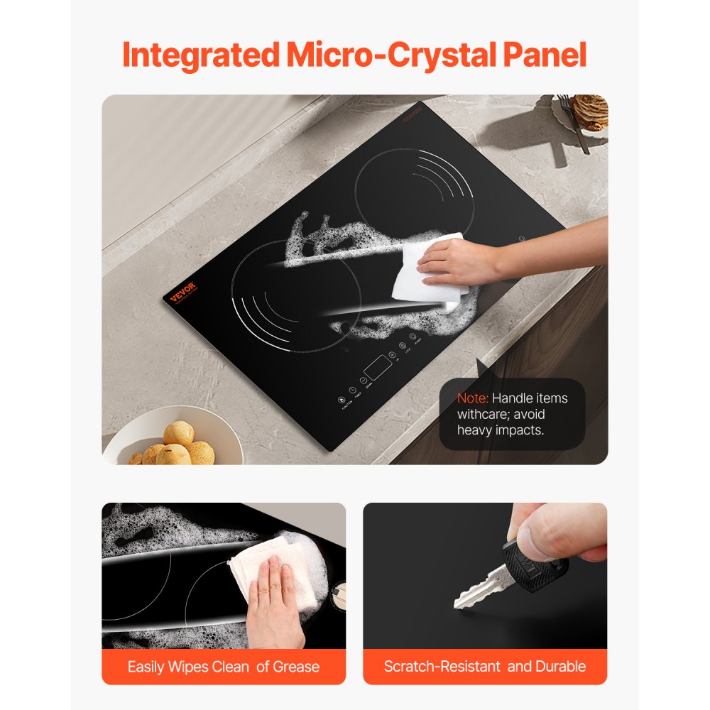 LI2H-98 - 24" Induction Cooktop with Dual Burners and Touch Control