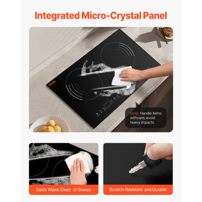 LI2H-98 - 24" Induction Cooktop with Dual Burners and Touch Control