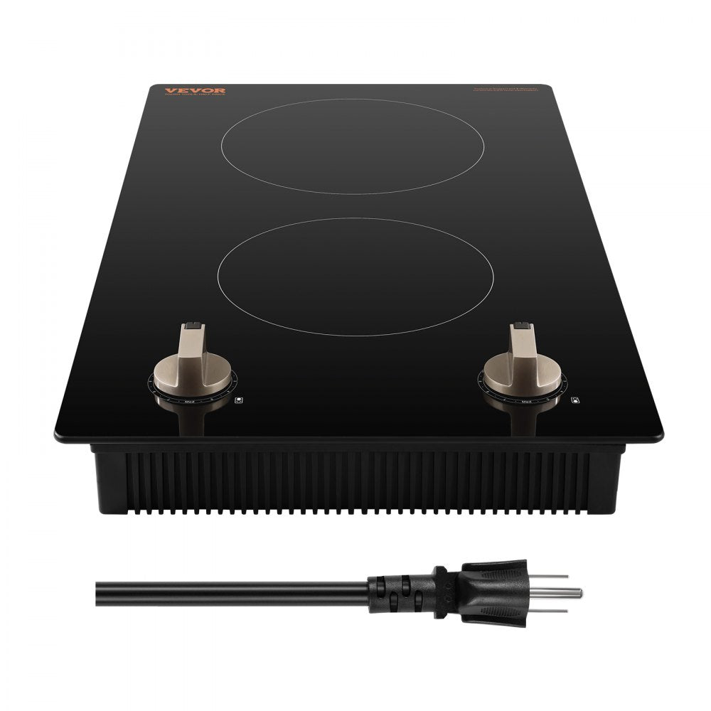 SK-18IHA12CK03 - 12-Inch Induction Cooktop with Dual Zones and Knob Controls