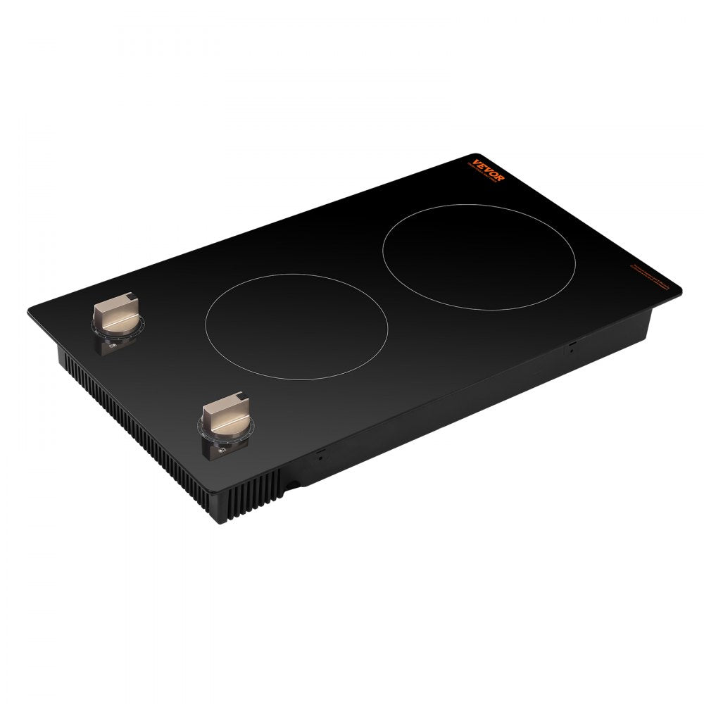 SK-18IHA12CK03 - 12-Inch Induction Cooktop with Dual Zones and Knob Controls