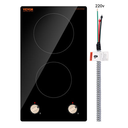 SK-35IHA12CK03 - 12" Built-In Induction Cooktop with Dual Knobs and Safety Features