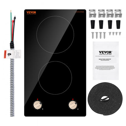 SK-35IHA12CK03 - 12" Built-In Induction Cooktop with Dual Knobs and Safety Features