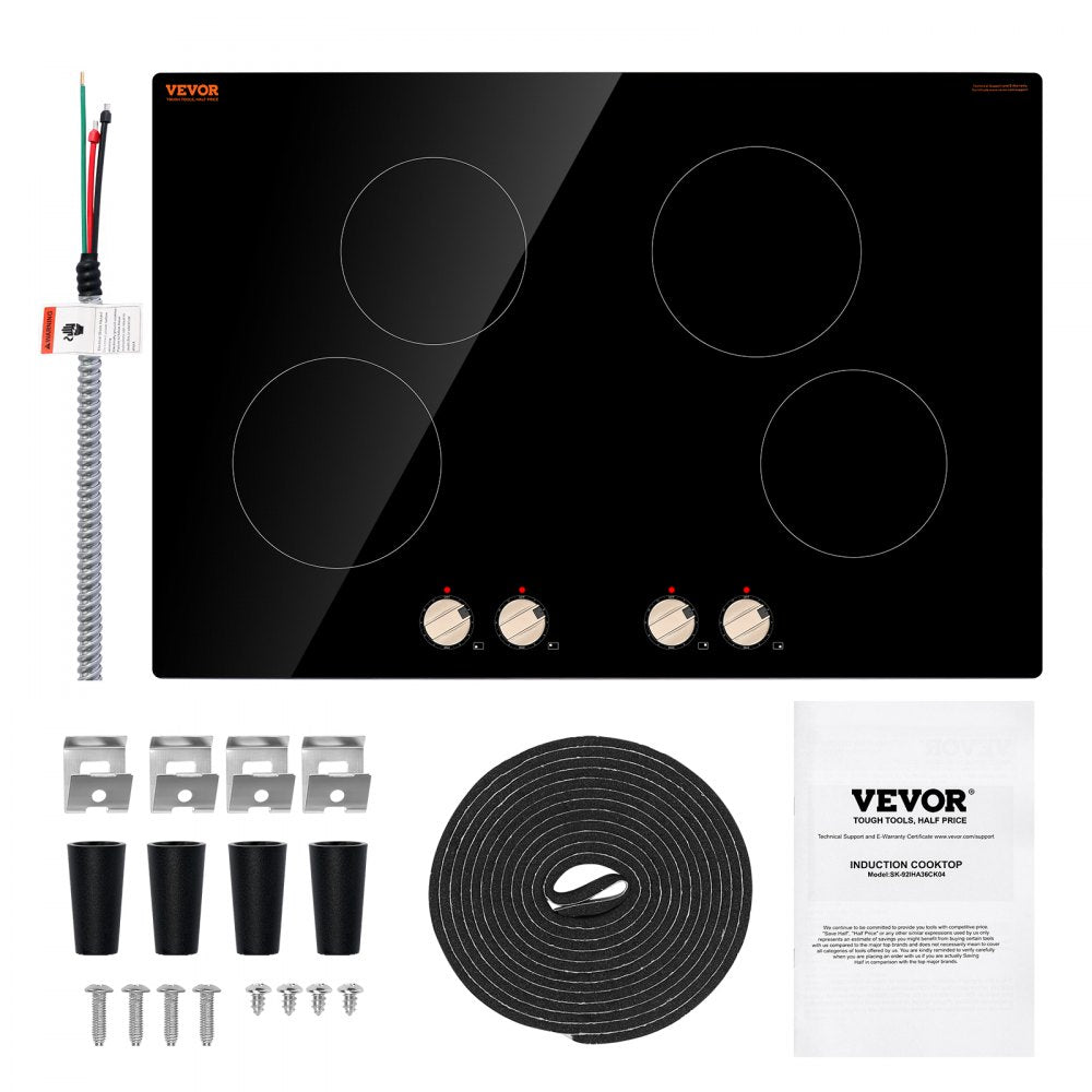 SK-66IHA30CK04 - 30-Inch 4-Burner Induction Cooktop with Knob Controls