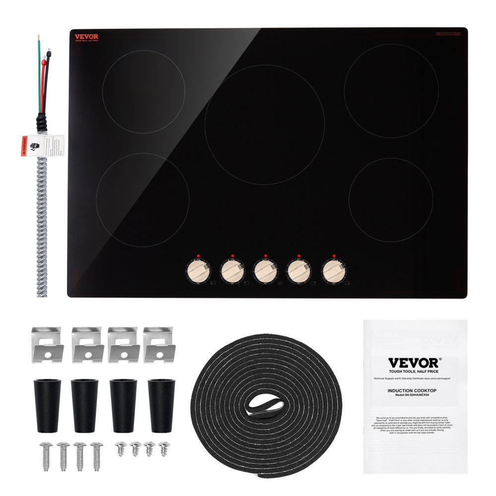 SK-92IHA30CK04 - 30-Inch 5 Burner Induction Cooktop with Easy Controls