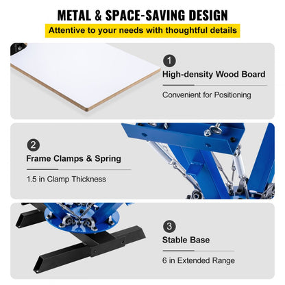 010187636447 - 4 Color Metal Screen Printer for T-Shirts & More