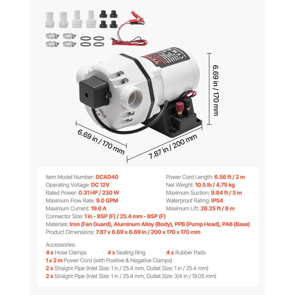 DCAD40 - 9 GPM DEF Transfer Pump with Self-Priming Diaphragm