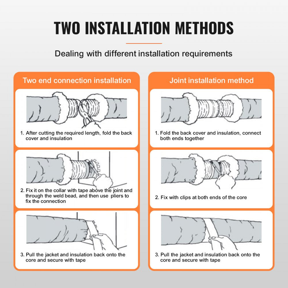 OW130 - 5'' x 25FT Aluminum Dryer Vent Hose with Insulation