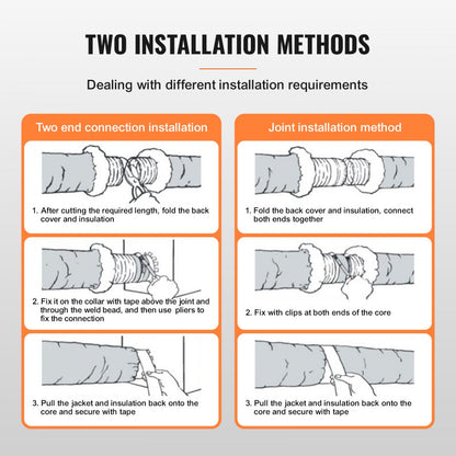 OW130 - 5'' x 25FT Aluminum Dryer Vent Hose with Insulation