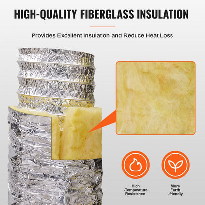 GC160 - Insulated 25FT Dryer Vent Hose for Energy Efficiency