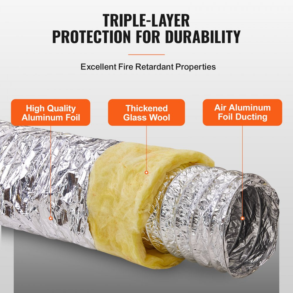 GC160 - Insulated 25FT Dryer Vent Hose for Energy Efficiency