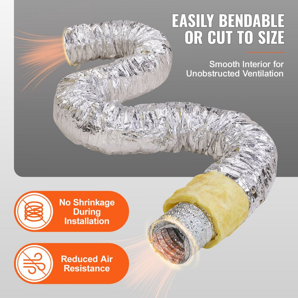 GC160 - Insulated 25FT Dryer Vent Hose for Energy Efficiency