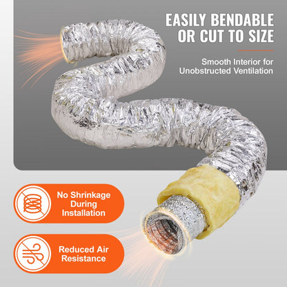 GC160 - Insulated 25FT Dryer Vent Hose for Energy Efficiency
