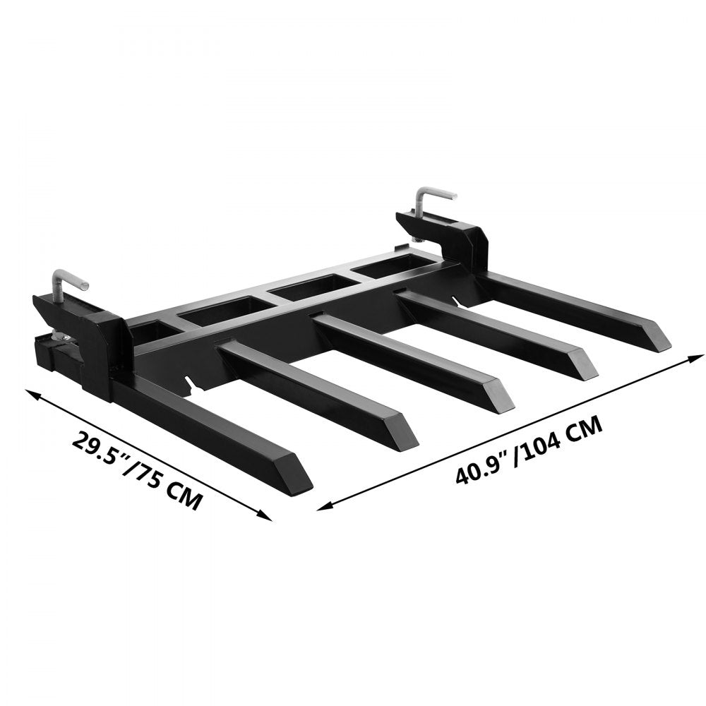 010944472191 - Heavy-Duty Clamp-On Forks for 48'' Bucket, 2500 lbs Capacity