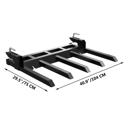 010944472191 - Heavy-Duty Clamp-On Forks for 48'' Bucket, 2500 lbs Capacity