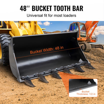 ZZ0348 - 48'' VEVOR Steel Tooth Bar for Heavy-Duty Digging