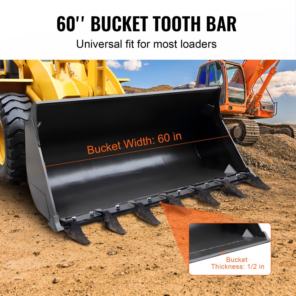 ZZ0360 - 60'' VEVOR Heavy-Duty Tooth Bar for Efficient Digging