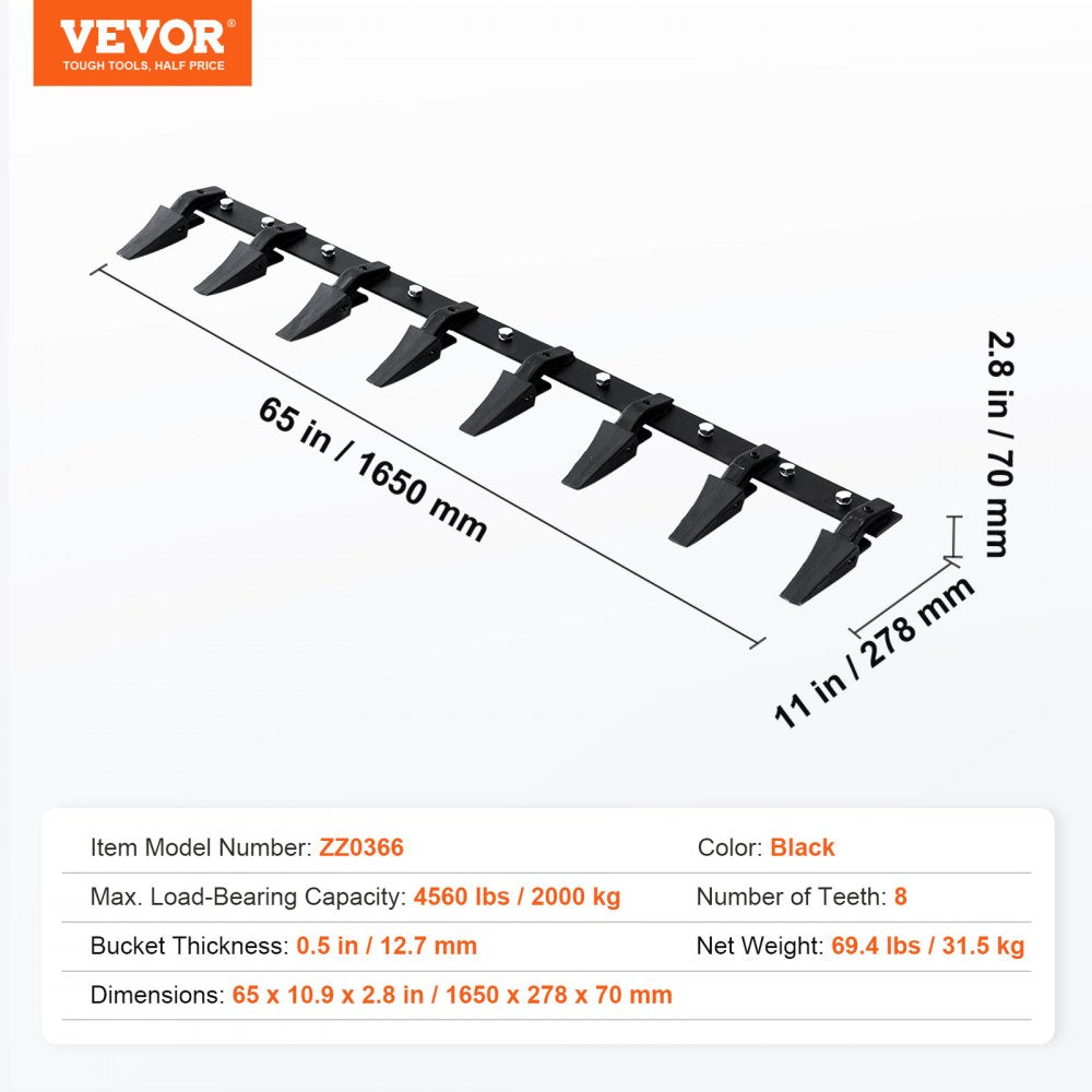 ZZ0366 - Heavy-Duty Bucket Tooth Bar for Enhanced Digging Power
