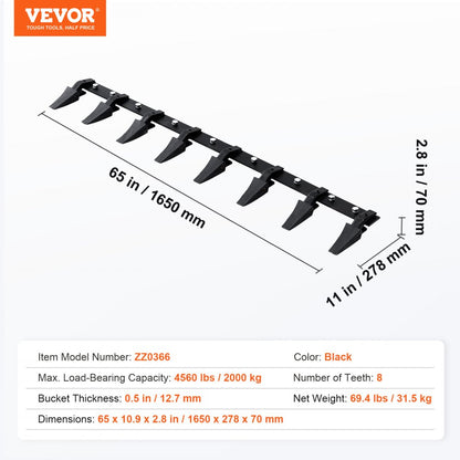 ZZ0366 - Heavy-Duty Bucket Tooth Bar for Enhanced Digging Power