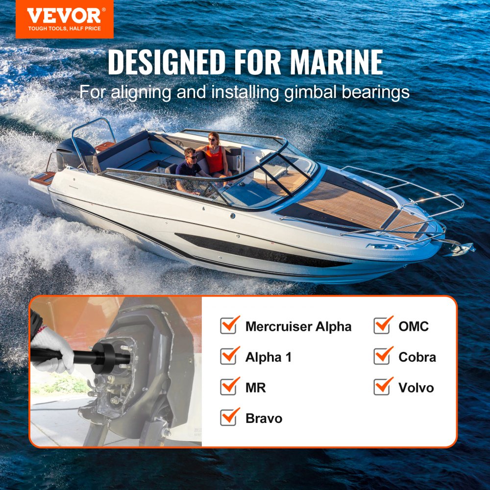 HKCZ - Durable 45# Steel Gimbal Bearing Alignment Kit for Boats