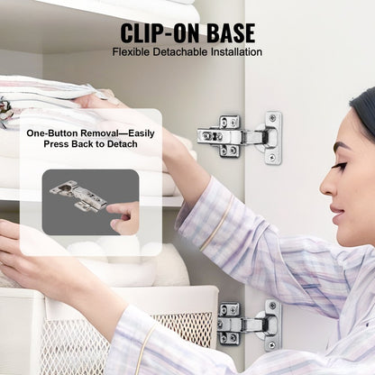 PHS23601-60 - Stainless Steel Soft Close Hinges for Frameless Cabinets