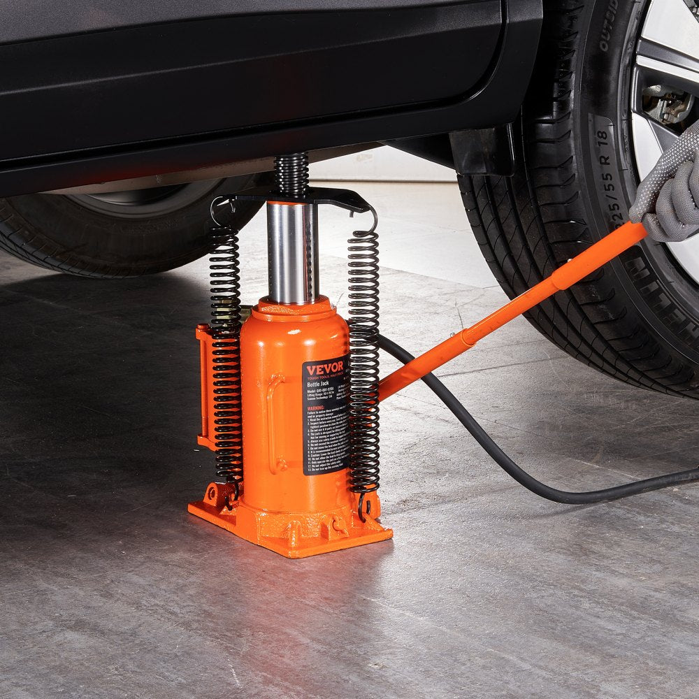 QJD-Q01-020A - 20 Ton Air Hydraulic Bottle Jack, 10.4" to 19.7" Lift Range