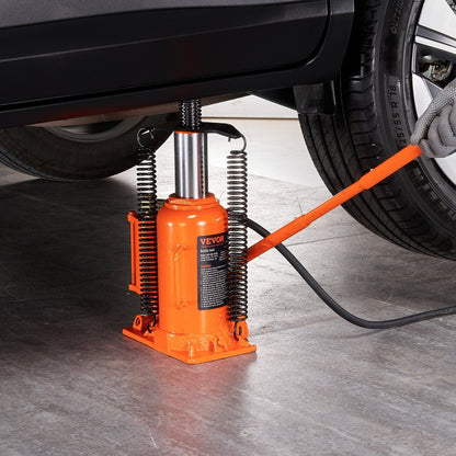 QJD-Q01-020A - 20 Ton Air Hydraulic Bottle Jack, 10.4" to 19.7" Lift Range