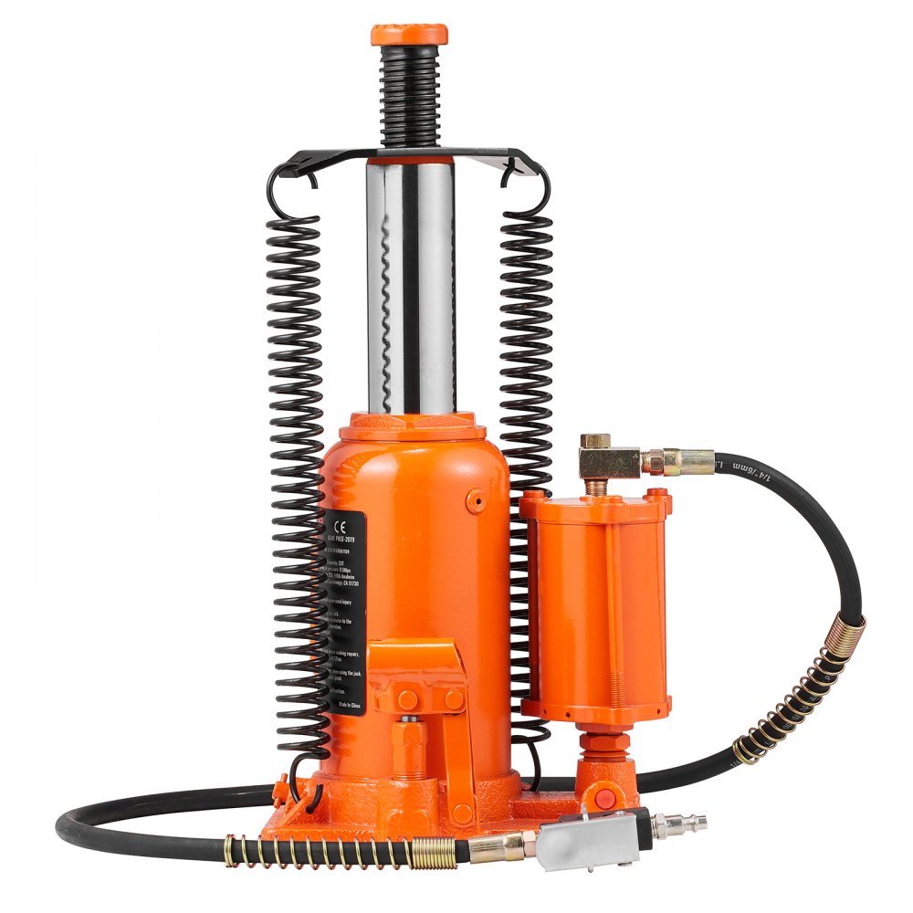 QJD-Q01-020A - 20 Ton Air Hydraulic Bottle Jack, 10.4" to 19.7" Lift Range