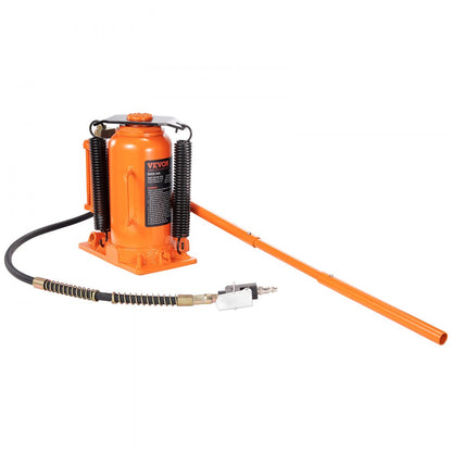 QJD-Q01-020A - 20 Ton Air Hydraulic Bottle Jack, 10.4" to 19.7" Lift Range