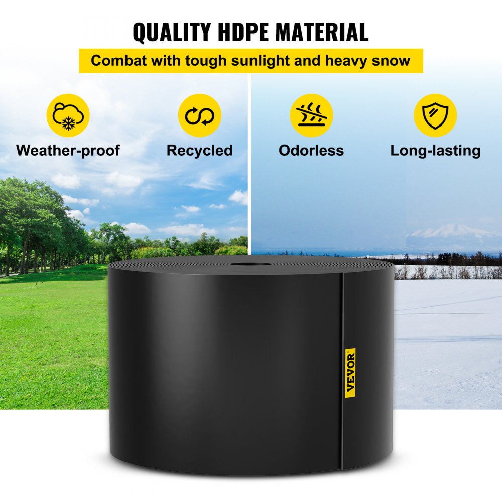 SS-SGY-0004 - 10" Black Flexible Landscape Edging, 40ft Durable HDPE Roll