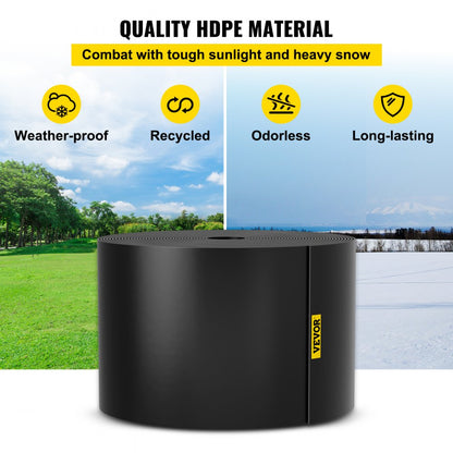 SS-SGY-0004 - 10" Black Flexible Landscape Edging, 40ft Durable HDPE Roll