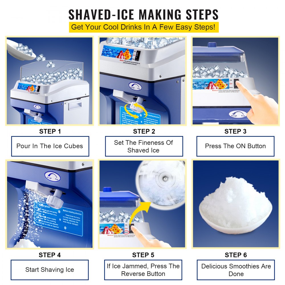 010810903841 - 110V ABS & Stainless Steel Ice Shaver with 5L Hopper