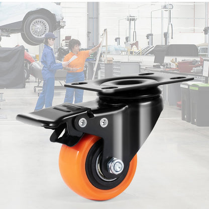 CC-PBJL-2 - Durable 2-Inch Swivel Casters for Heavy Loads, Non-Marking Wheels