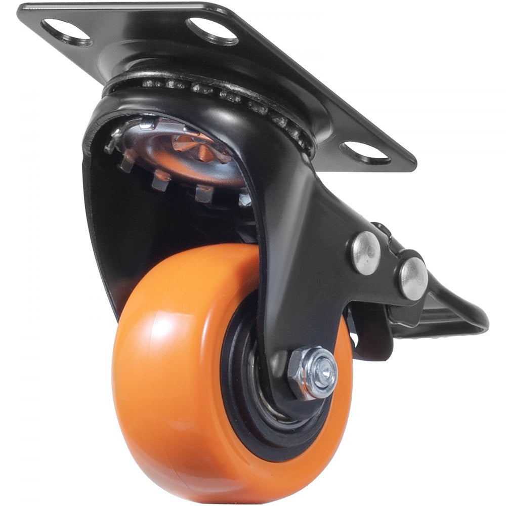 CC-PBJL-2 - Durable 2-Inch Swivel Casters for Heavy Loads, Non-Marking Wheels