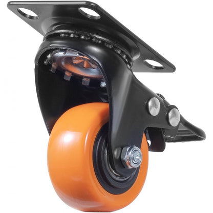 CC-PBJL-2 - Durable 2-Inch Swivel Casters for Heavy Loads, Non-Marking Wheels