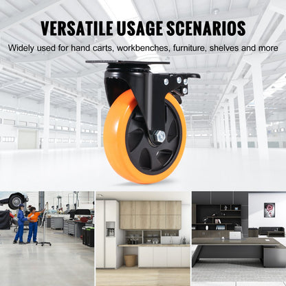 CC-PBJL-5 - Heavy-Duty 5-inch PVC Caster Wheels for Smooth Mobility