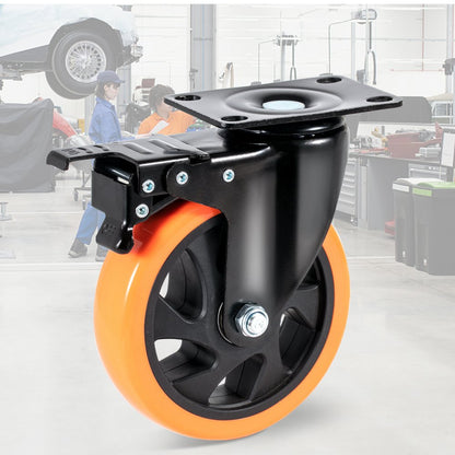 CC-PBJL-5 - Heavy-Duty 5-inch PVC Caster Wheels for Smooth Mobility