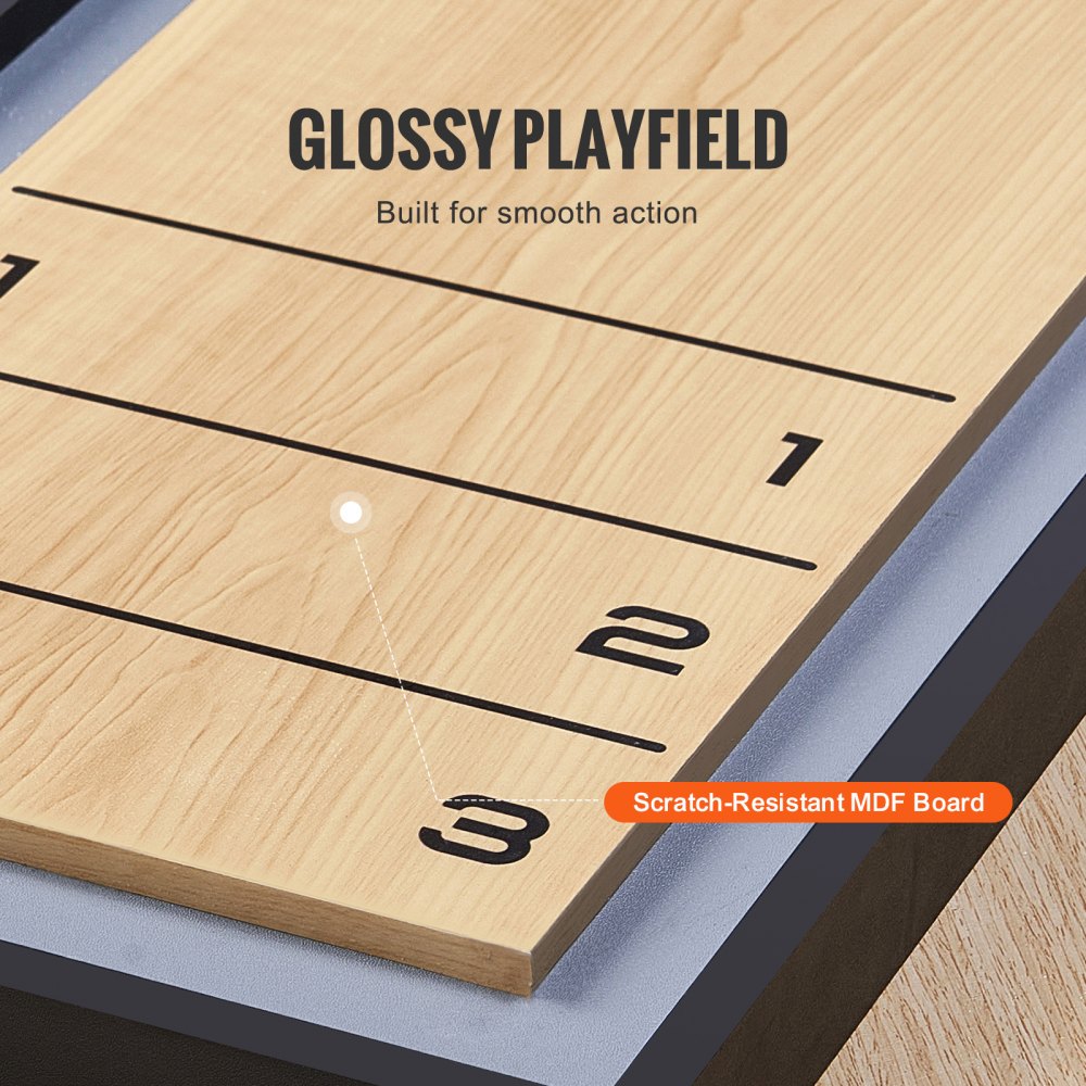 SUS-4F02 - 45" Dual Shuffleboard & Curling Game Table for Indoor Fun