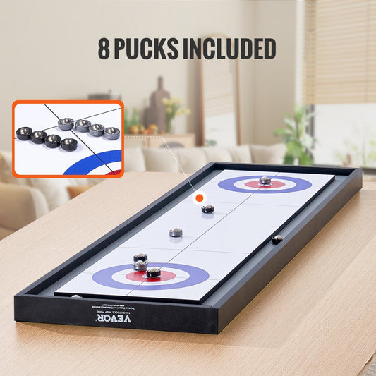 SUS-4F02 - 45" Dual Shuffleboard & Curling Game Table for Indoor Fun