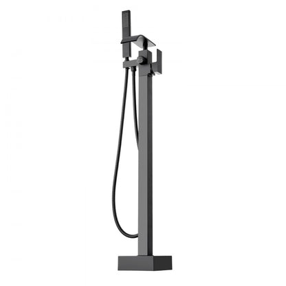 2732 - Elegant Matte Black Freestanding Bathtub Faucet with Handheld Shower
