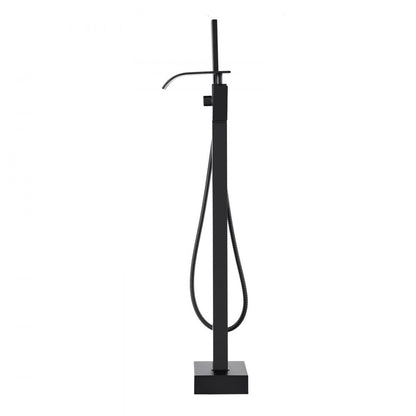 2732 - Elegant Matte Black Freestanding Bathtub Faucet with Handheld Shower