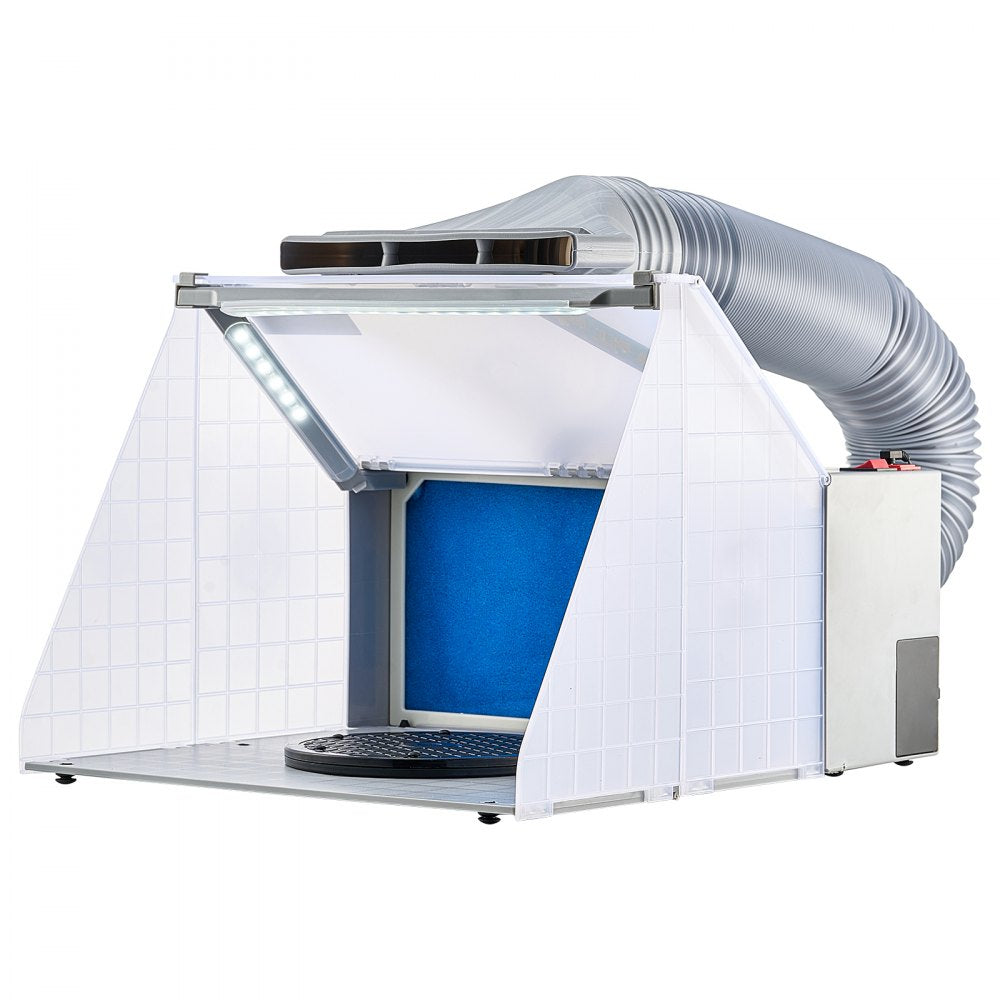 HS-E420DCLK - VEVOR Portable Airbrush Spray Booth with LED Lights 5.6ft Exhaust