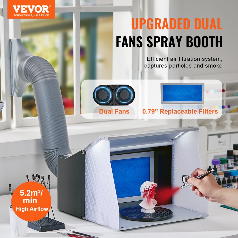 AH310 - Portable 15.94" Airbrush Spray Booth for Creative Projects