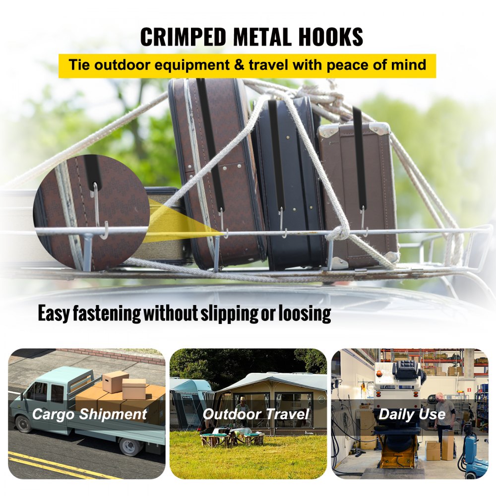 010382317711 - 53 Pack Durable 21" Rubber Bungee Cords for Outdoor Use